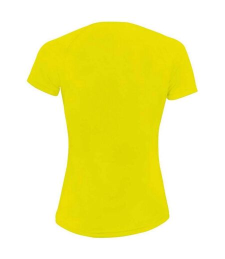 T-shirt Sporty Femme Jaune Néon SOLS