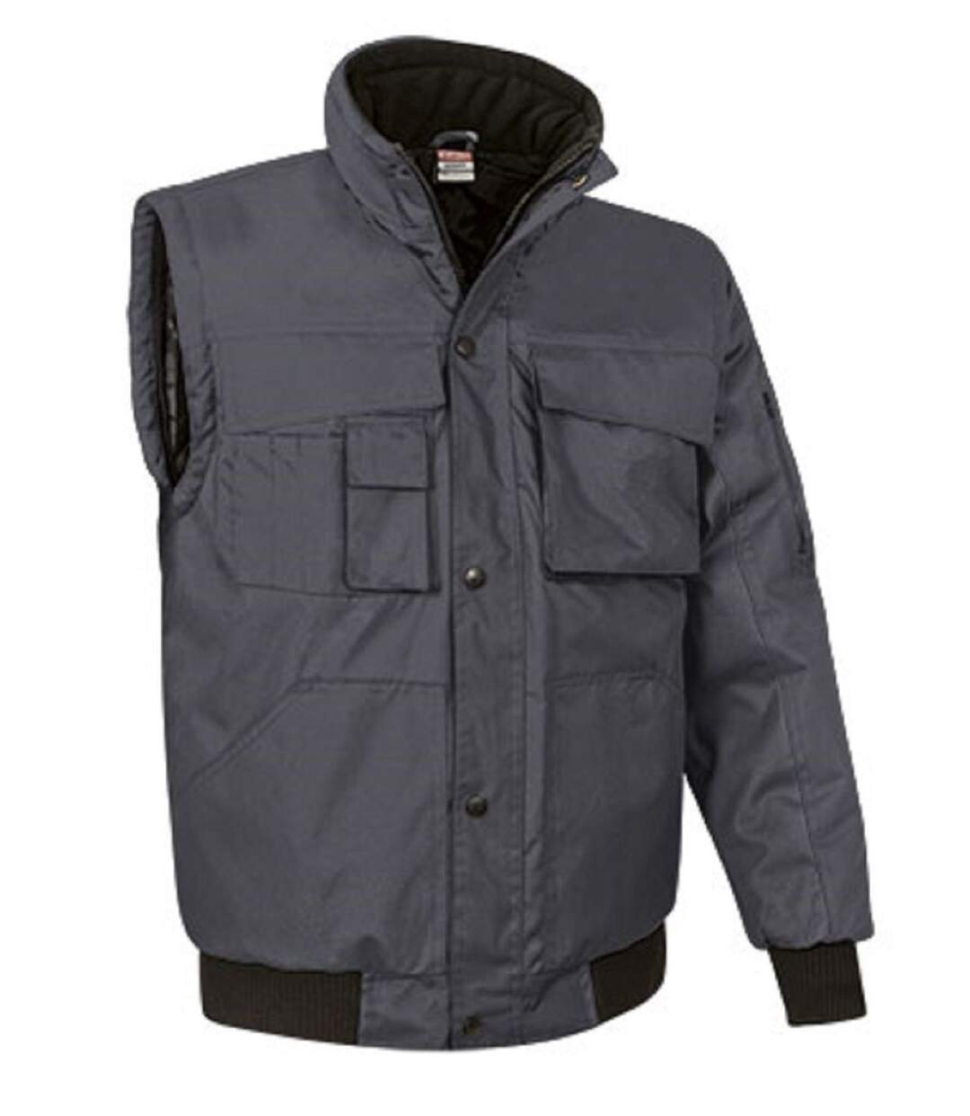 Blouson hiver homme manches amovibles SCOOT - gris