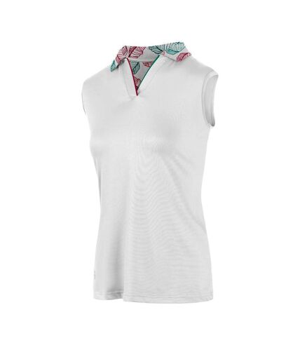 Polo femme blanc Island Green