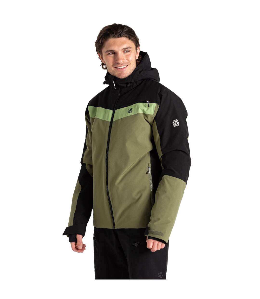 Mens Eagle Ii Ski Jacket Black Olivine Green Dare 2B-1