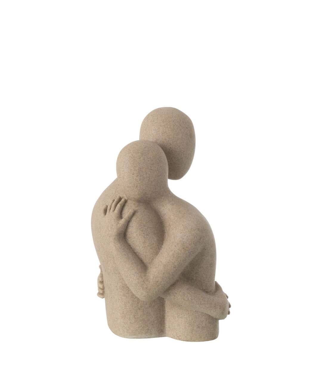 Buste Couple Câlin en Résine Shawn 38cm Beige-4