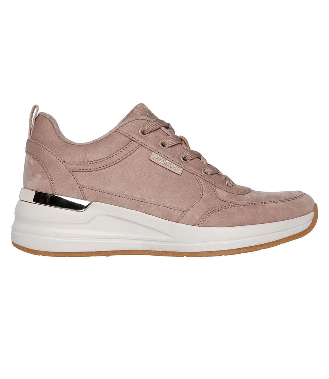 Womens/ladies billion 2 prissy n plush trainers taupe Skechers-3
