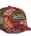 Casquette trucker imprimée avec filet et effet usé avec écusson Cafe Vondutch-3