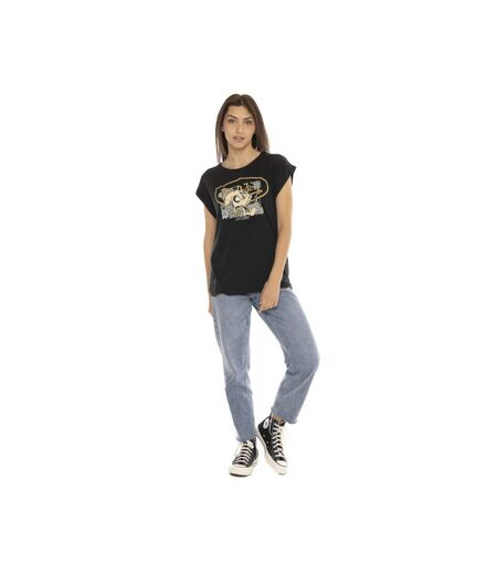 T-shirt à col rond manches courtes femme Vegetal Skull Vondutch