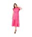 Robe mi-longue femme framboise Principles