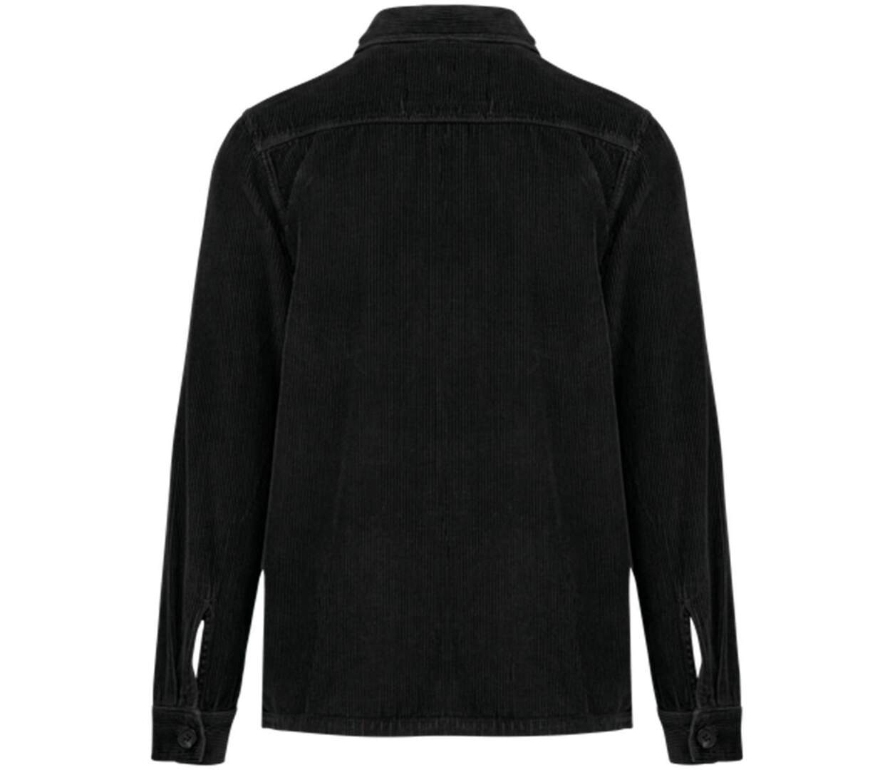 Veste écoresponsable en velours côtelé - Homme - PAT603 - noir washed-2