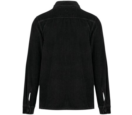 Veste écoresponsable en velours côtelé - Homme - PAT603 - noir washed