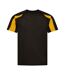 T-shirt Adulte Noir Vif Jaune Or AWDis Cool-2