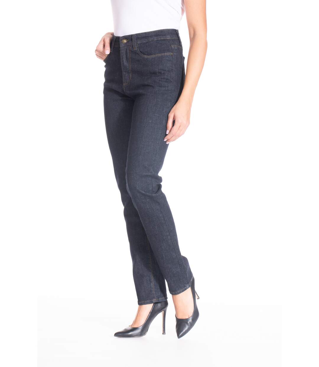 Jeans coupe droite denim stretch brut ZELDA 'Rica Lewis'