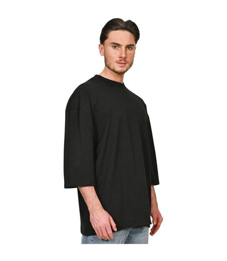Unisex adult tall oversized half-sleeved t-shirt black Casual Classics