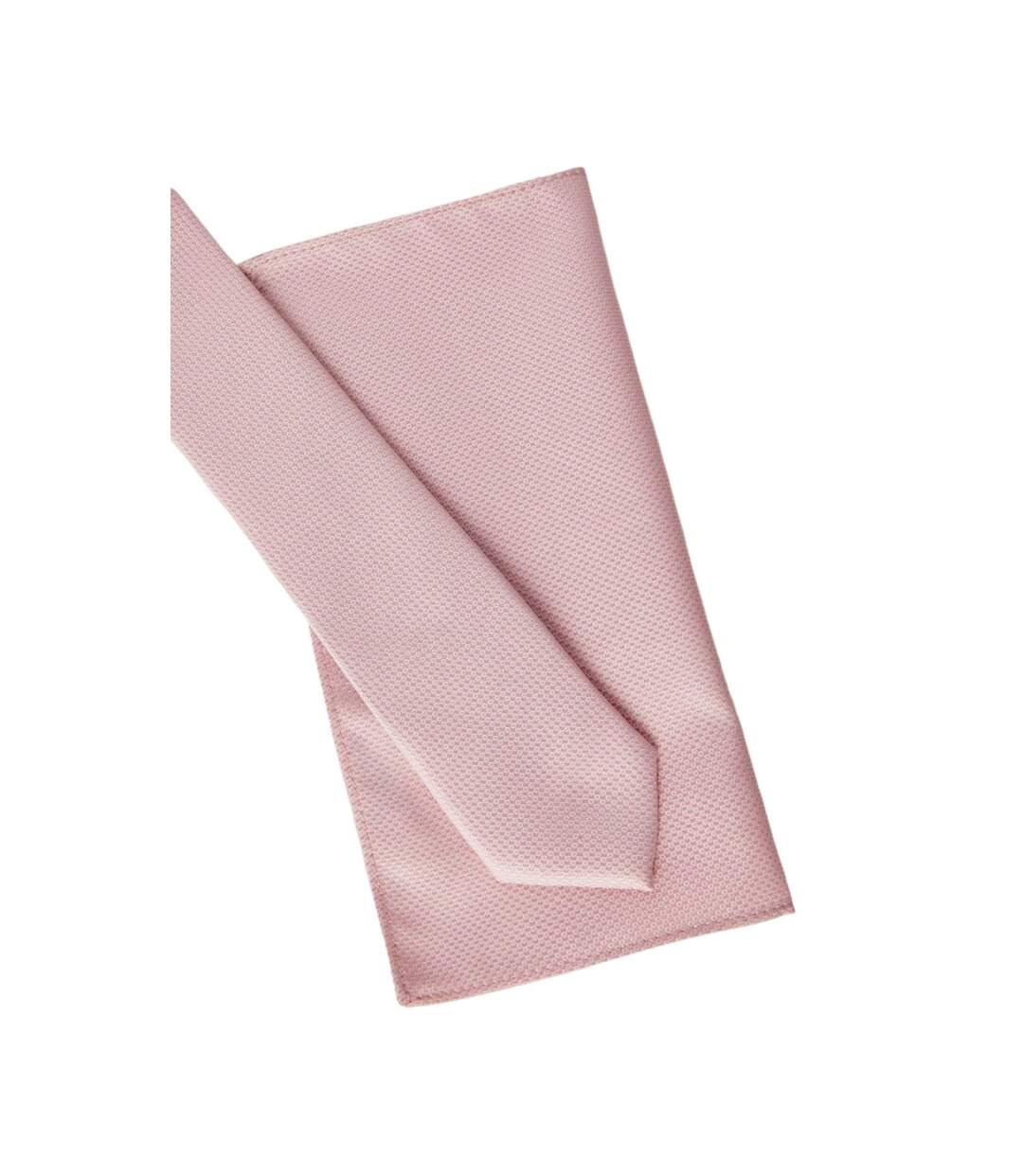 Mens Patterned Textured Tie & Pocket Square Set One Size Light Pink Burton-2