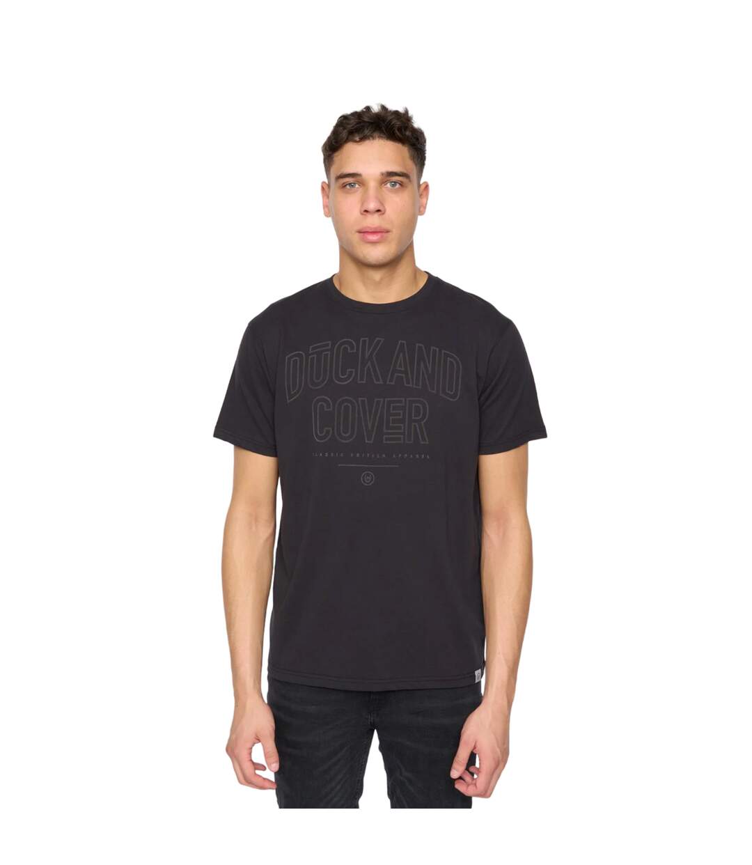 Mens lemonport t-shirt black Duck and Cover-1