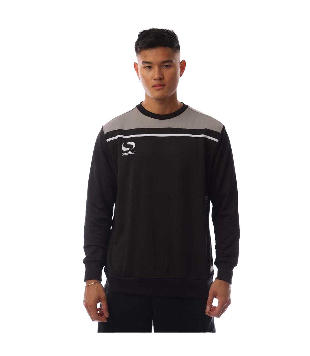 Sweat Manches Longues Motif/style À Rayures Precision Homme Noir Anthracite Sondico-2
