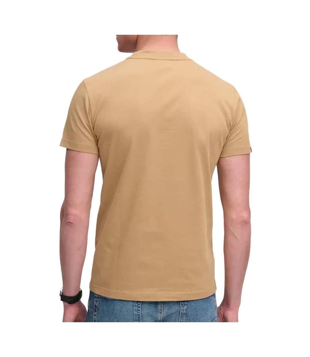 T-Shirt camel homme superdry essential serif-2