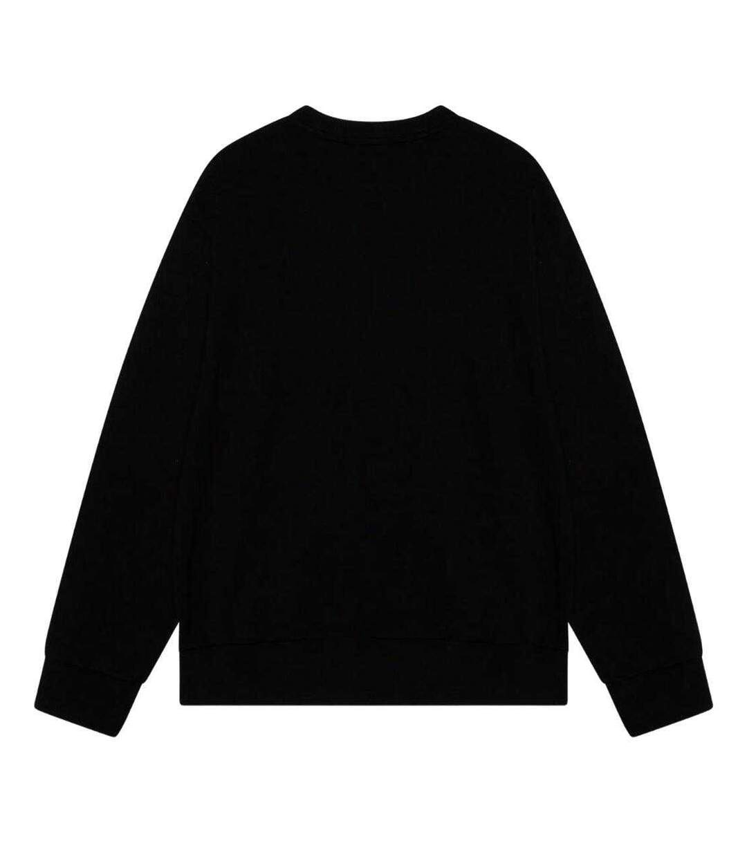 Mens Double Destroyed Logo Sweatshirt Black Diesel-3