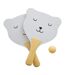 Jeu de Raquettes de Plage Ourson 28cm Naturel-1