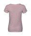 SOLS Womens/Ladies Miles Striped Short Sleeve T-Shirt (White/Red) - UTPC2585