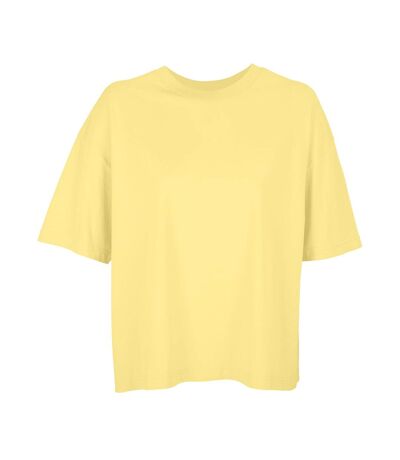 SOLS Womens/Ladies Boxy Oversized T-Shirt (Light Yellow)