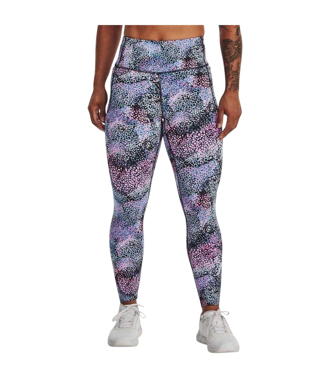 Legging Motif/style Imprimé Meridian Femme Rose Bleu Under Armour-4