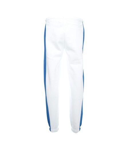 Mens stripe tracksuit bottoms white Lacoste