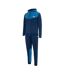 Mens Two Tone Cotton Blend Workout Tracksuit Navy Royal Blue Lonsdale-3