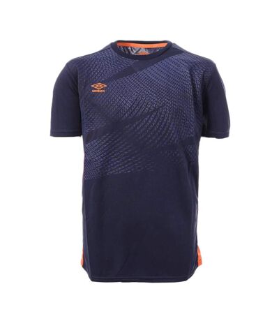 T-shirt marine/orange homme umbro alive - s
