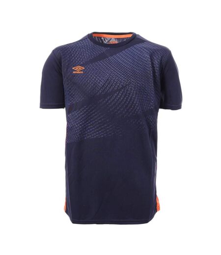T-shirt marine/orange homme umbro alive - s