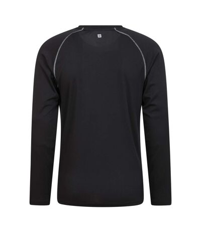 Mens Endurance Long-sleeved T-shirt Jet Black Mountain Warehouse