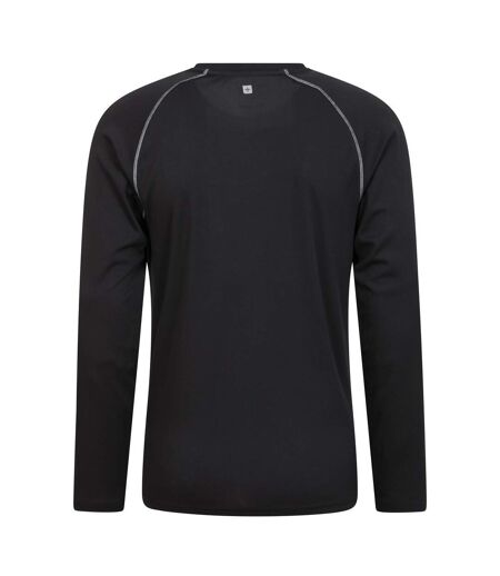 Mens Endurance Long-sleeved T-shirt Jet Black Mountain Warehouse
