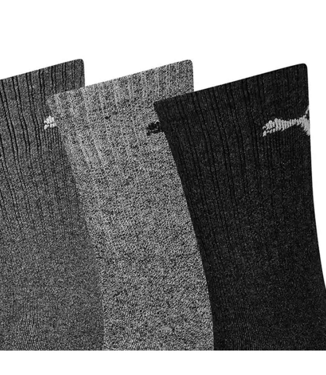 Pack of 3  Unisex adult crew sports socks  grey Puma-3