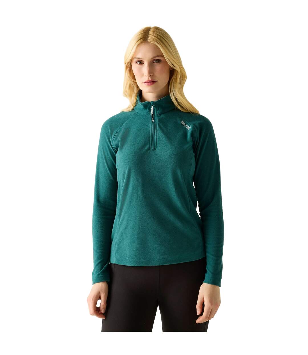 Great Outdoors Womens/ladies Montes Half Zip Fleece Top Mediterranean Green Regatta-1