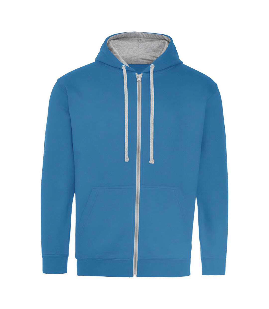 Veste à capuche varsity homme bleu saphir / gris chiné Awdis