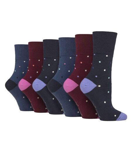 Gentle Grip - 6 Paires Chaussettes Femme Coton Douces Sans Élastique