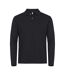 Polo Manches Longues Premium Homme Noir Clique-1