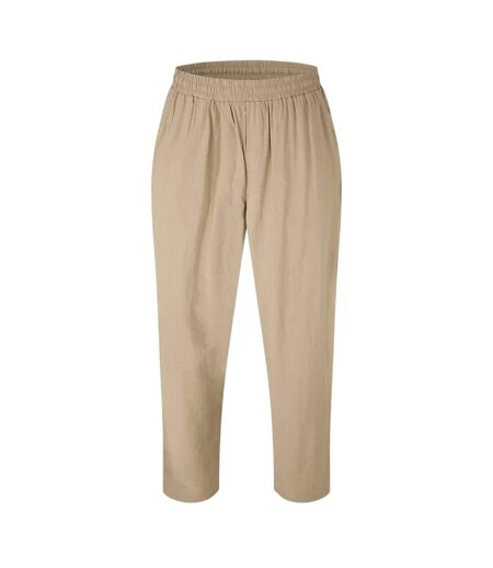 Mens Modal Plain Trousers Taupe Belier