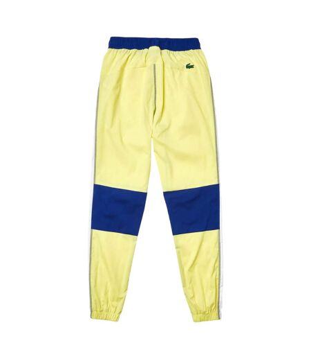 Womens/ladies colour block jogging bottoms yellow/blue Lacoste