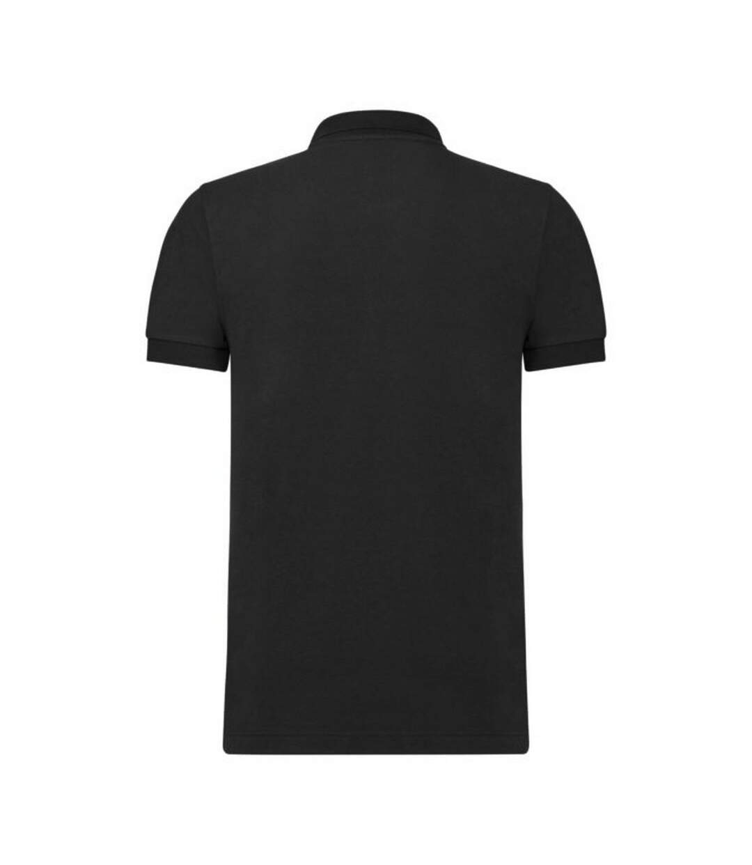 Russell Mens Stretch Short Sleeve Polo Shirt (Black)