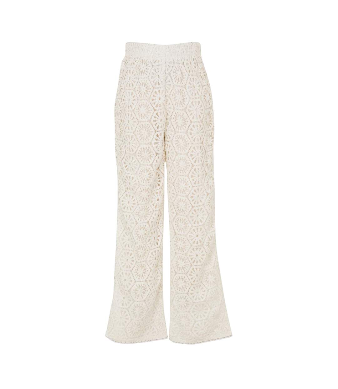 Pantalon Palazzo Femme Blanc AmyLynn-1