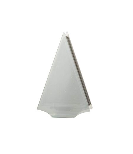 Paris Prix - Décoration Lumineuse Led triangle 25cm Gris & Or