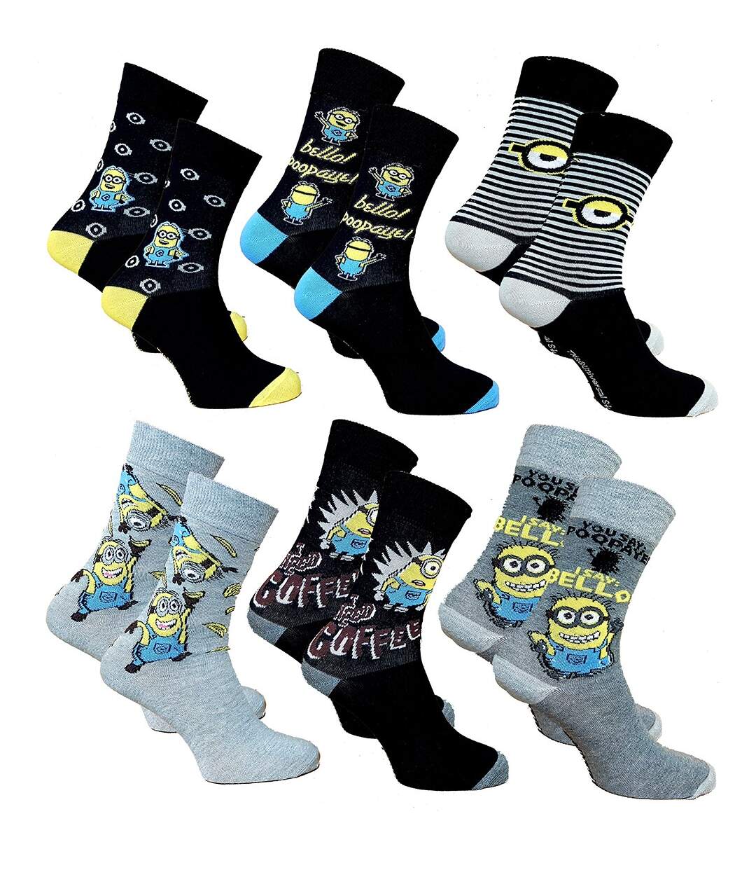 Chaussettes homme Moi,Moche et Méchant en Coton -Assortiment modèles photos selon arrivages- Pack de 3 Paires