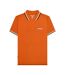 Mens Triple Tipped Polo Shirt Desert Sun Silver Cashew Black Lambretta-2