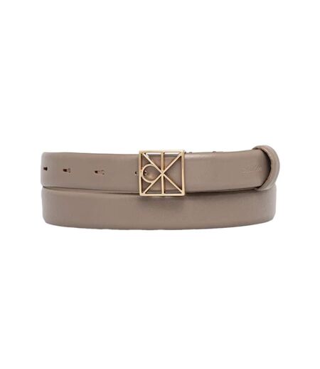 Ceinture taupe femme calvin klein jeans emblem
