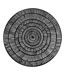 Set de Table Rond Déco Rayon 38cm Noir-1
