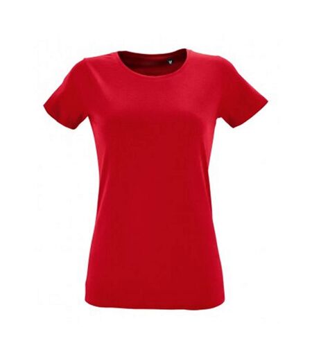 SOLS Womens/Ladies Regent Fit Short Sleeve T-Shirt (Red)