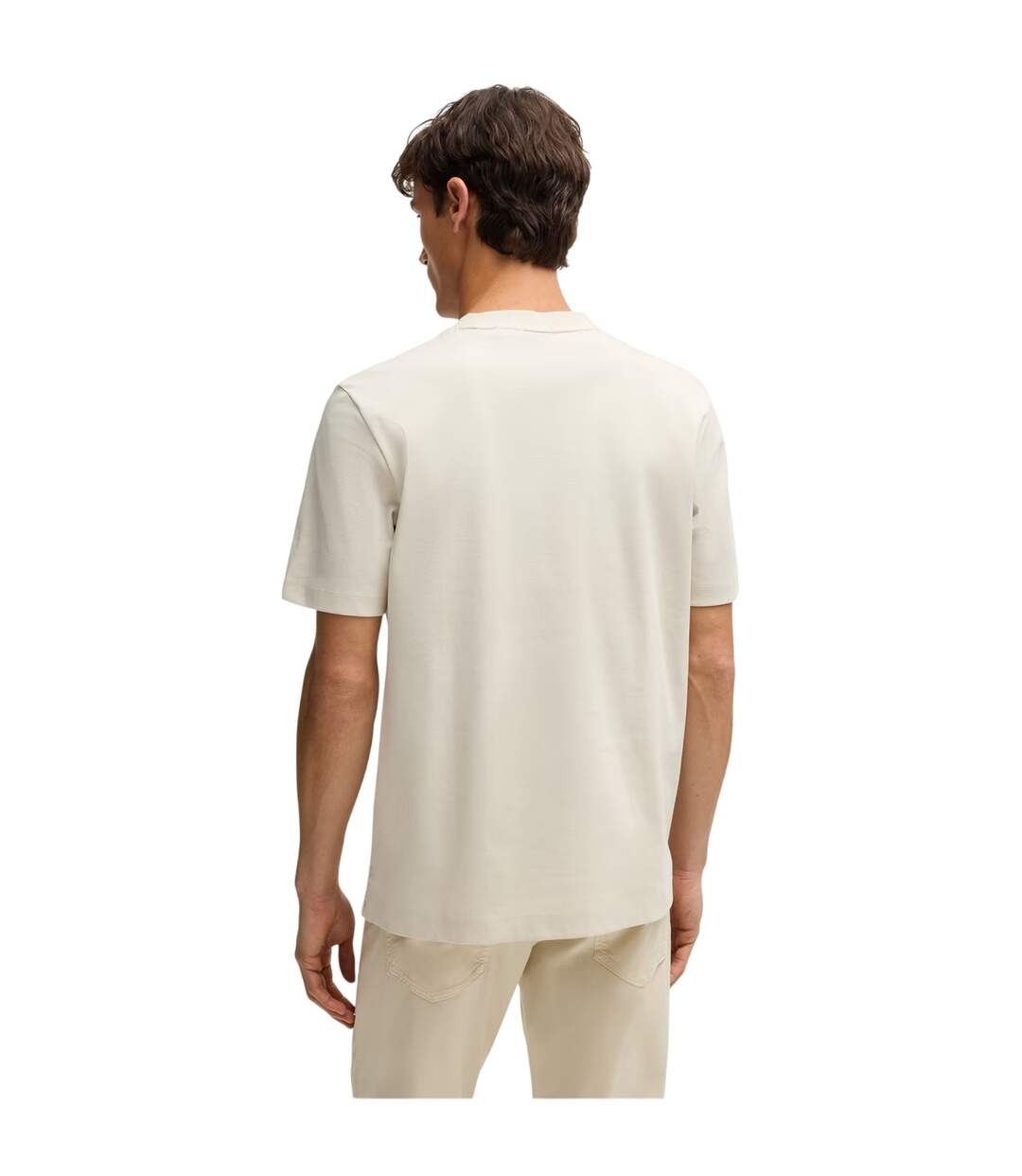 Mens Taut Minimalist Logo T-shirt Off White Boss-2