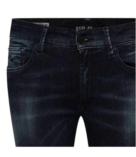 Womens/ladies Luz Cotton Skinny Jeans Blue Replay