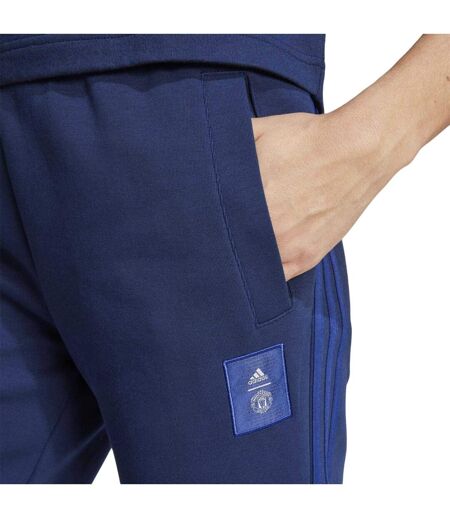 Pantalon De Jogging Motif/style Manchester United Fc Femme Bleu Indigo Sombre Adidas