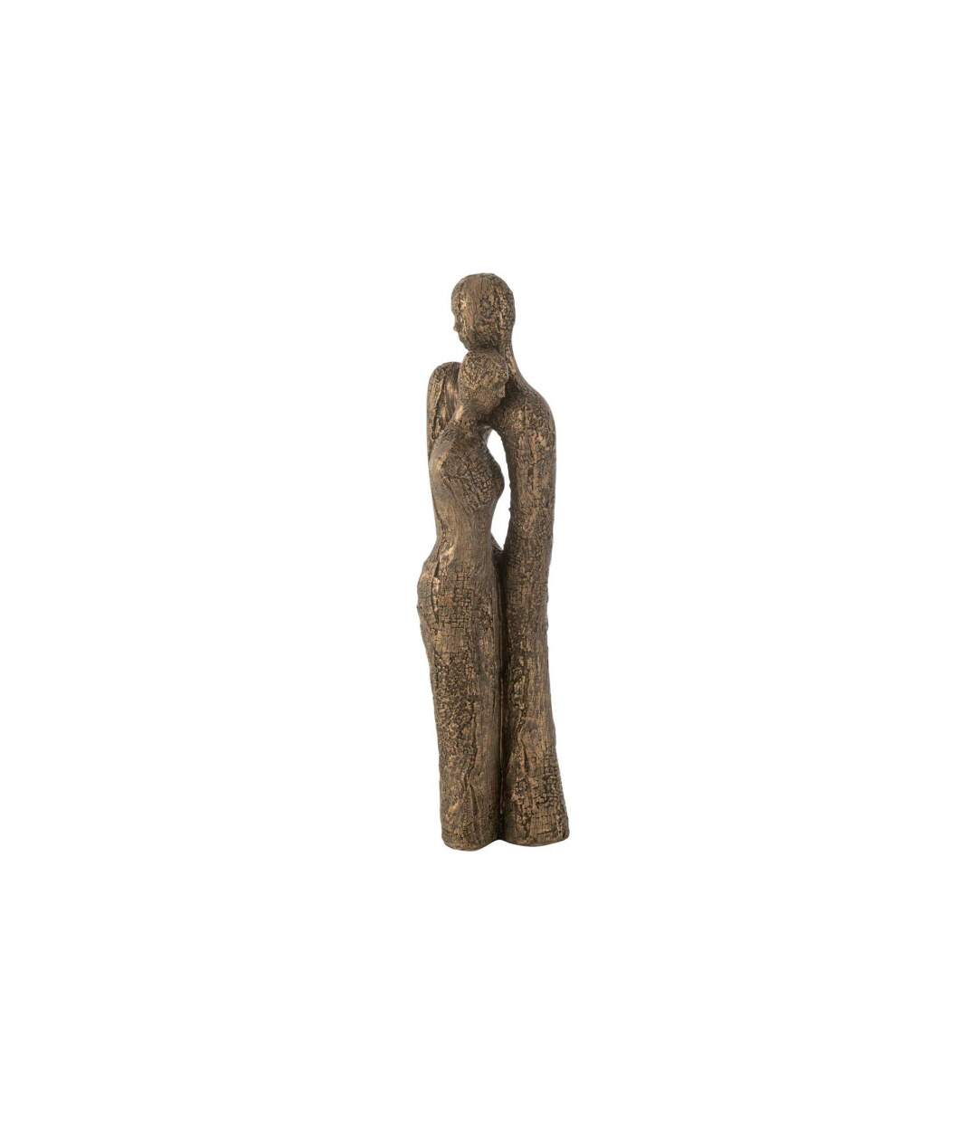 Statuette Couple Debout Câlin 48cm Marron & Or-1