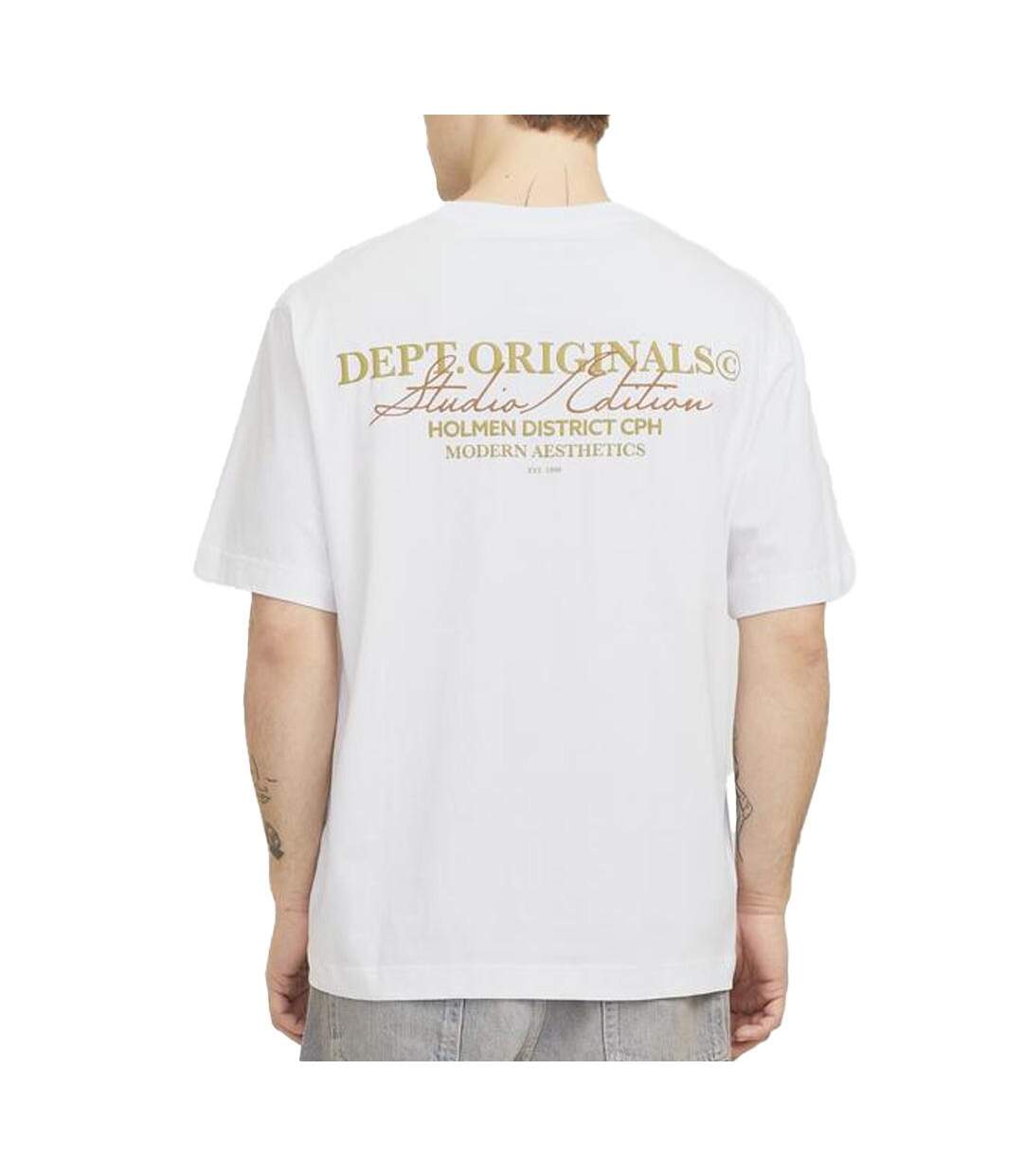 T-Shirt blanc homme jack & jones whislington-2