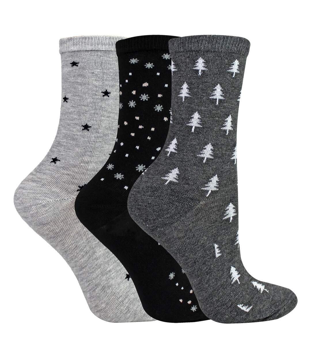Sock Snob - 3 Paires de Chaussettes Femme Fantaisie Étoiles en Coton Douces-2